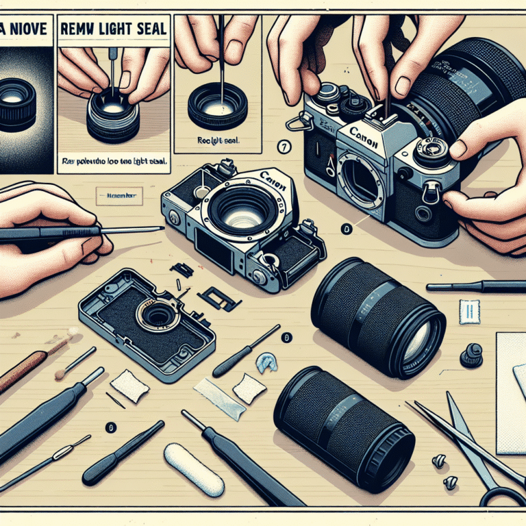 common questions answered about light seal replacement on a Canon AE-1 program.