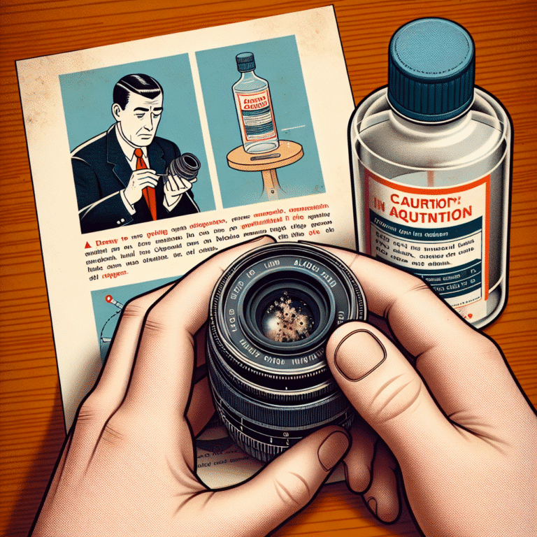 cautions when using alcohol to clean vintage lenses with fungus