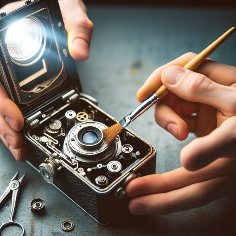 cleaning the inside of a box camera without complete disassembly