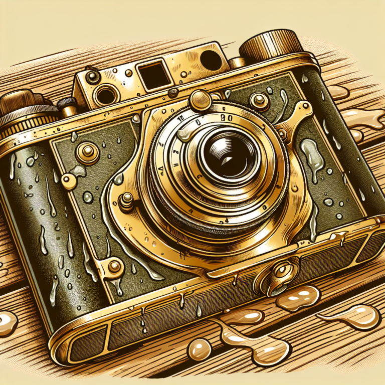 common signs of moisture or water damage on vintage brass cameras