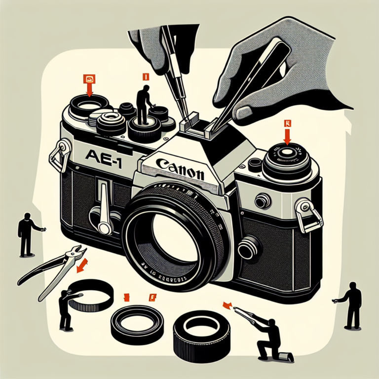 comprehensive tutorial for Canon AE-1 Program light seal replacement