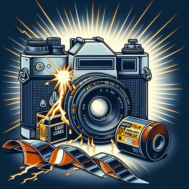 troubleshooting light leaks and film advance issues in camera testing