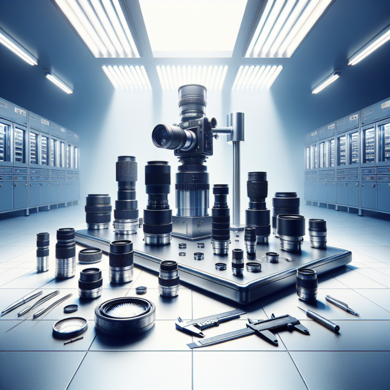 setting up a controlled environment for testing lens resolution and sharpness